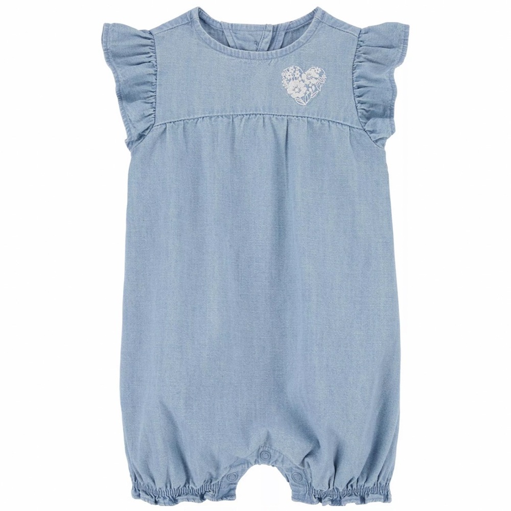Carter's Chambray Flutter Romper 18M